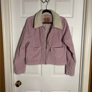 Levi's Light Pink Jacket with Cream Collar kids large corduroy